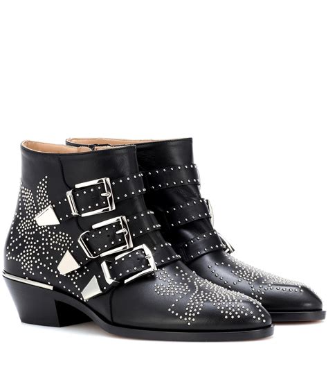 chloe black ankle boots